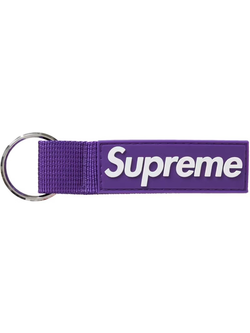 SS20 purple Supreme Webbing keychain